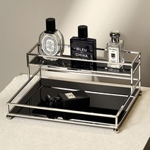 아크릴 화장품정리함 정리대 화장품진열대 향수 립스보관함 화장대정리함 화장대정리대 스텐레스 욕실선반, 크림색