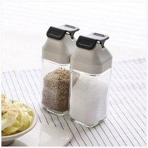 시노글라스 원터치양념병 80ml-2p세트/오일용기/양념통/소금/후추