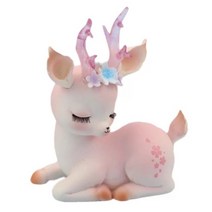 조각상 인테리어조형물 장식용동상 북유럽 새끼 사슴 수지 어린이 방 장식 diy 케이크 파티 사슴 조각 홈 장식 사무실 책상 장식 생일 선물, b2