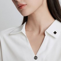 레이디브로치 안전 옷핀 10p 레이디 미니 매너 단추 옷핀 고정핀 브롯지 오픈방지 여자 뱃지, 블랙1세트