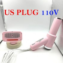 애견드라이기 펫드라이룸 건조기 강아지 고양이 개건조기 110v 220v 2-In-1 빗 애완 동물 헤어 드라이어, 05 pink US PLUG 110V