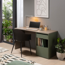 리바트 프레일 하부수납형 1500 책상(8색), 1500 하부책장형책상 (화이트상판/핑크하부책장)