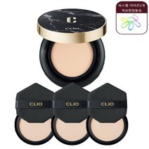[NEW CLIO] 블랙마블 클리오 더블 커버킬 마그넷 팩트 에어 +파스텔헤어끈2개, 본품1개+리필3개+사은품, 21호