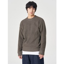 8SECONDS 에잇세컨즈 플리스 안감 니트 브라운