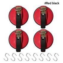 자동차 어닝 범용 자동차 흡입 컵 앵커 고정 후크 캠핑 타프 사이드 천막 풀 텐트 가제트로 타이 다운 4, 02 Red black