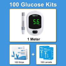 당도측정기 과일 당도계 cofoe a02 yice 혈당 측정기 키트 fordiabetes tester health device glucometer with strips and, 100 포도당 키트
