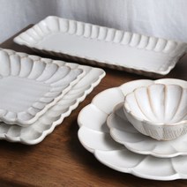 시노기 꽃잎 접시 다양한 종류 공기 대접 볼, 5-1.직사각접시21cm