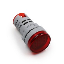 절연 저항 측정기DIY 미니 디지털 전압계 22mm 원형 AC 12-500V 볼트 테스터 미터 모니터 전원 LED 표시기, 01 New Red Voltmeter