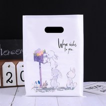50Pcs 더 많은 패턴 쥬얼리 비닐 봉지 15x2 0cm/20x26cm 두꺼운 부티크 선물 포장 가방 작은 플라스틱, 15x20cm, 03 C