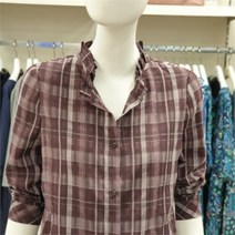 [크로커다일레이디] SH02 간절기채크블라우스 CL0FBL117 (8985689)