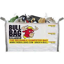 The BullBag 휴대용 접이식 재사용 가능 건설 덤프스터와 쓰레기 백