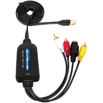 NXLFH USB 2.0 비디오 캡처 카드 장치[2021 최신 버전] VHS VCR TV to DVD 컨버터 Mac OS X PC Windows 7 8 10용, black