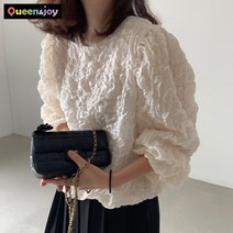 퀸앤조이 샹젤리제 볼륨 텍스처 심플 블라우스 ***판매자 퀸앤조이***