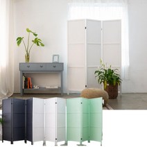 원룸 빈티지 감성 공간 파티션 칸막이 접이식 양방향 카페 원목 우드 가벽 3단 1750, 화이트