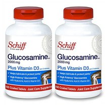 Schiff 쉬프 글루코사민 플러스 비타민 D3 히알루론산 2000mg 150정 2팩