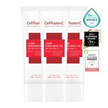 셀퓨전씨l 레이저 썬스크린 100 45ml+45ml+45ml, 1+1+1 트리플구성