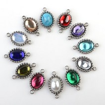 [8-150-14]써지컬스틸 펜던트 탄생석까메오양고리 9x15mm 1개