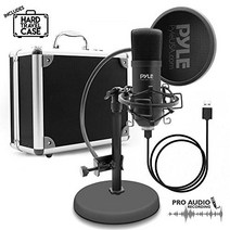 USB Microphone Podcast Recording Kit - Audio Cardioid Condenser Mic w/ Desktop Stand and Pop Filter, 1