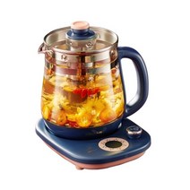 중탕기 차탕기 전기약탕기 220V 건강 냄비 전기 주전자 홈 오피스 1.5L 레트로 꽃 차 메이커 YSH-D15Z5 가, 01 파란_01 CN
