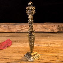 황동 Vajra Phurba 7 인치 Dorje 의식 티베트어 네팔 불교 Kila Phurpa 기도 명상용