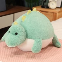 귀여운 통통 둥굴둥굴 복어 라운드 롤 피규어 봉제 인형 어린이 수면 베개 악어 생일 선물, 녹색 공룡, 60cm
