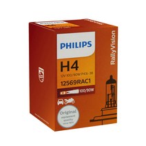 필립스 랠리비전 할로겐 전조등 H4 100_90W 최고광량, RallyVision-H4, 1개