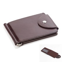 YOLOMAM 머니클립 지갑 브라운 머니클립카드지갑 미니지갑