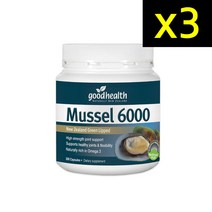 굿헬스 초록입홍합 머슬 6000mg 300캡슐 3통