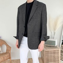 모룸 해리 트윌 남자 오버핏 블레이져 캐주얼 투버튼 자켓 2컬러 M1670