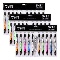 웰스 차콜 초극세모 30개 칫솔