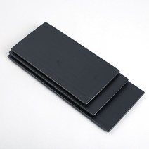 블랙 평 직사각 판접시_3호35.8x15x1cm) 깔끔한 판형접시 케이터링 업소용그릇, 1개
