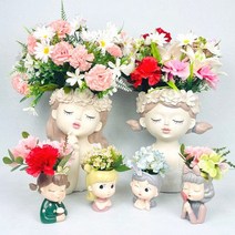 웨딩플라워 화분 2종 .루고코리아, 웨이브소녀화분(조화포함), 1개