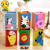 동물 홀더 펜 캐릭터 연필 다용도 볼펜 명함 동물펜 사무실 문구함 꽂이