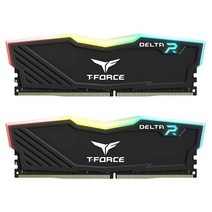 TEAMGROUP T-포스 델타 RGB DDR4 게이밍 메모리 32GB (2x16GB) 3600MHz (PC4-28800) CL18 TF3D432G3600HC18JDC01 블랙, 16GB(2x8)_DDR4 3200MHz 16-18-1