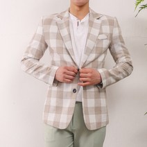 바젤 국내생산 [BJ773] 데이트룩에서 하객룩까지 댄디한 사각체크 남성마자켓