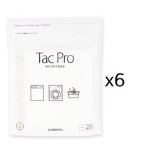 비건 친환경 시트세제 탁프로 1장 5g 20매 총 100g, 6개, 20매입