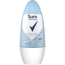 [영국] Sure 코튼 드라이 안티퍼스피런트 데오드란트 롤온 50ml 50ml 1개, 10개
