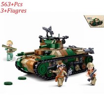WW2 밀리터리 기갑 타이거 I 헤비 탱크 Panzerkampfwagen VI Ausf. E 빌딩 블록 제 2 차 세계 대전 피규어 벽돌 모델 장난감 선물103504, No Box 3 Figures 5