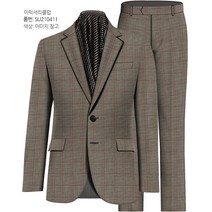 이럭셔리클럽 춘추복 TR 체크 스판 정장 맞춤 양복 SU210411