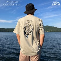 어복충만 낚시의류 낚시복 루어 앵글러 시원한 면 반팔 티 갈치 디자인 티셔츠, 실버그레이, 2XL