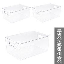 체인컴퍼니 투명 수납 정리함 특대, 3개