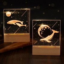 오너클랜 DIY 무선 아크릴 무드등 조명 만들기 미니 세트형, 단품