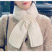 쁘띠 여성 퍼 머플러 2종 털 목도리 밍크 니트 겨울
