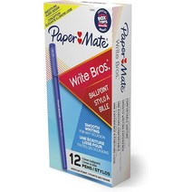 일본직발송 3. PAPERMATE BALLPOINT STICK PEN BLUE INK MEDIUM DOZEN (병행 수입품) B00006IE5K, 12 팩, One Color