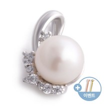 [비앤비골드]14K18K 큐빅 달 라인 담수진주 펜던트 JNP16556