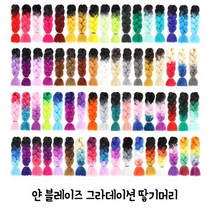 라이프피스 그라데이션 땋기 레게머리 얀헤어블레이즈, 1개, 투톤38