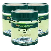호주 오스트레일리안 바이 네이쳐 Squalene 스쿠알렌 1000mg 200캡슐, 3팩