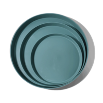 예쁜 무광 파스텔 플라스틱쟁반, 원형, 그린 대형, 1개