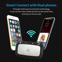 부메스터 포칼 자동차 차량 스피커 무선 Bluetoot Compatibilityh 핸즈프리 차량용 키트 스피커폰 오디오, 한개옵션0