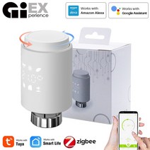 스마트 온도 제어 시스템 wifi 조절 장치 밸브 액츄에이터 zigbee trv programmable temperature controller alexa smart home, 4pcs-라디에이터